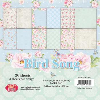 Craft & You Design - Designpapier "Bird Song" Paper Pad 6x6 Inch - 36 Bogen
