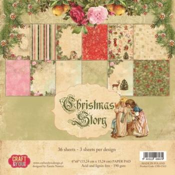 Craft & You Design - Designpapier "Christmas Story" Paper Pad 6x6 Inch - 36 Bogen