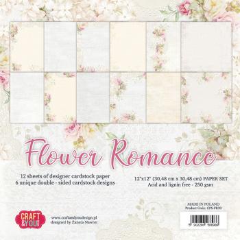 Craft & You Design - Designpapier "Flower Romance" Paper Pad 12x12 Inch - 12 Bogen