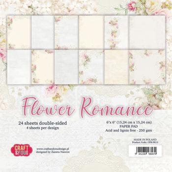Craft & You Design - Designpapier "Flower Romance" Paper Pad 6x6 Inch - 24 Bogen