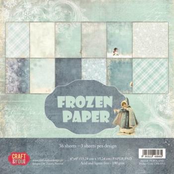 Craft & You Design - Designpapier "Frozen" Paper Pad 6x6 Inch - 36 Bogen