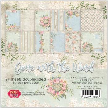 Craft & You Design - Designpapier "Gone With The Wind" Paper Pad 6x6 Inch - 24 Bogen