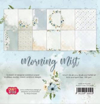 Craft & You Design - Designpapier "Morning Mist" Paper Pad 12x12 Inch - 12 Bogen