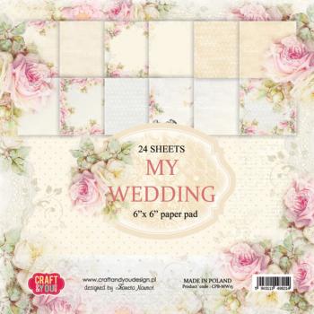 Craft & You Design - Designpapier "My Wedding" Paper Pad 6x6 Inch - 36 Bogen