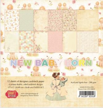 Craft & You Design - Designpapier "New Baby Born" Paper Pad 12x12 Inch - 12 Bogen