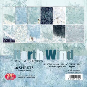 Craft & You Design - Designpapier "North Wind" Paper Pad 6x6 Inch - 36 Bogen