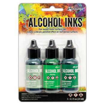 Ranger - Tim Holtz Alkoholtinte "Moss, Mojito & Everglades" Alcohol Ink 3x14ml