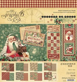 Graphic 45 - Designpapier "Letters to Santa" Collection Pack 8x8 Inch - 24 Bogen