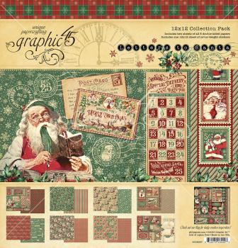 Graphic 45 - Designpapier "Letter to Santa" Collection Pack 12x12 Inch - 16 Bogen