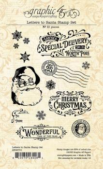 Graphic 45 - Stempelset "Letters to Santa" Clear Stamps