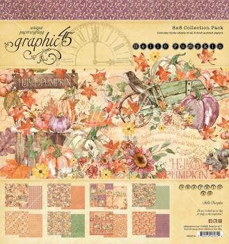 Graphic 45 - Designpapier "Hello Pumpkin" Collection Pack 8x8 Inch - 16 Bogen