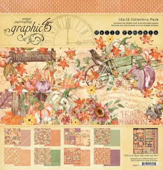 Graphic 45 - Designpapier "Hello Pumpkin" Collection Pack 12x12 Inch - 16 Bogen