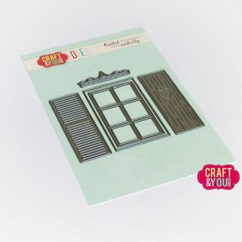 Craft & You Design - Stanzschablone "Window With Shutters" Dies