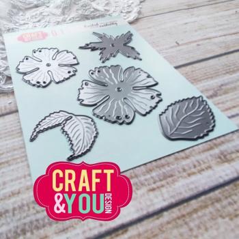 Craft & You Design - Stanzschablone "Rose With Leaves" Dies