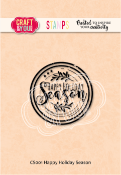 Craft & You Design - Stempel "Happy Holiday Season" Clear Stamps