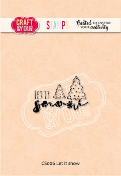 Craft & You Design - Stempel "Let It Snow" Clear Stamps