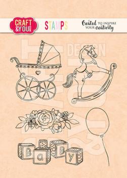 Craft & You Design - Stempelset "Stroller Baby" Clear Stamps