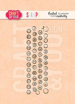 Craft & You Design - Stempel "Vintage Keyboard" Clear Stamps