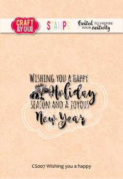 Craft & You Design - Stempel "Wishing You A Happy" Clear Stamps
