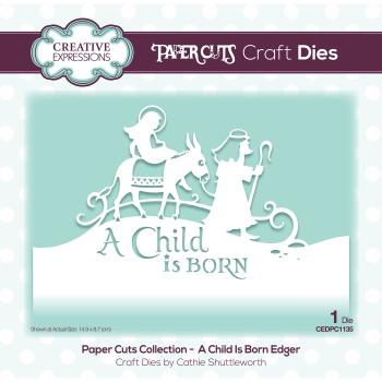Creative Expressions - Stanzschablone "a child is born" Craft Dies Design by Cathie Shuttleworth