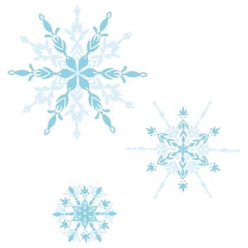 Sizzix - Stempelset "Floating Snowflakes" Layered Clear Stamps Design by Olivia Rose