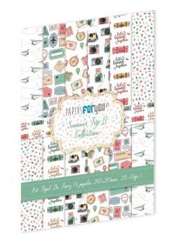 Paper For you - Decoupage Papier "Summer Trip II" Rice Paper Kit A4 - 6 Bogen