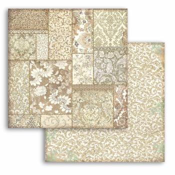 Stamperia - Designpapier "Ochre Patchwork" Paper Sheets 12x12 Inch - 10 Bogen