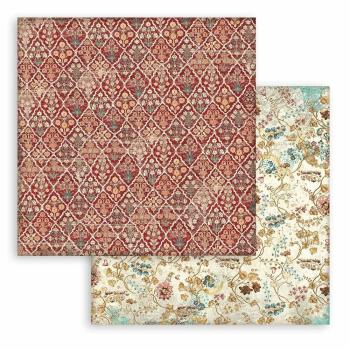 Stamperia - Designpapier "Christmas Greetings" Paper Pack 8x8 Inch - 10 Bogen