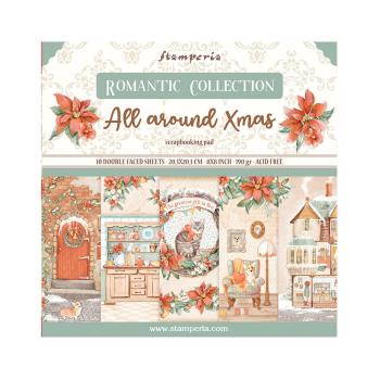 Stamperia - Designpapier "All Around Christmas" Paper Pack 8x8 Inch - 10 Bogen