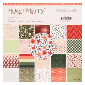 Spellbinders - Designpapier "Make It Merry" Paper Pack 6x6 Inch - 40 Bogen