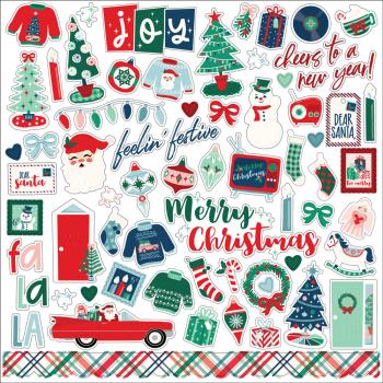 Echo Park - Aufkleber "Happy Holidays" Element Sticker 