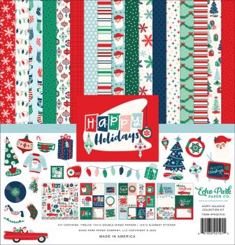 Echo Park - Designpapier "Happy Holidays" Collection Kit 12x12 Inch - 12 Bogen