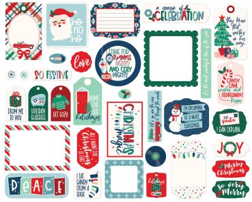 Echo Park - Stanzteile & Anhänger "Happy Holidays" Frames & Tags 