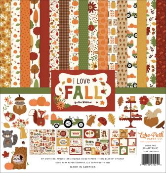 Echo Park - Designpapier "I Love Fall" Collection Kit 12x12 Inch - 12 Bogen