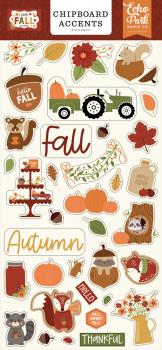 Echo Park - Sticker "I Love Fall" Chipboard 6x13 Inch