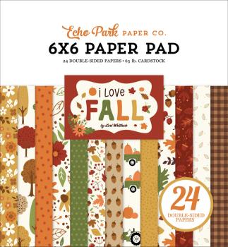 Echo Park - Designpapier "I Love Fall" Paper Pack 6x6 Inch - 24 Bogen