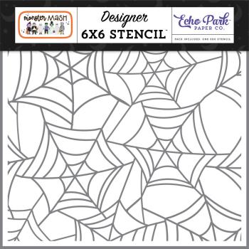Echo Park - Schablone "Creepy Crawly Web" Stencil 6x6 Inch