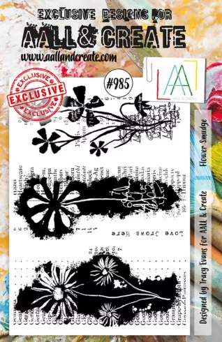 AALL and Create - Stempelset A5 "Flower Smudge" Clear Stamps
