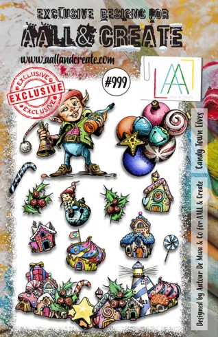 AALL and Create - Stempelset A5 "Candy Town Elves" Clear Stamps