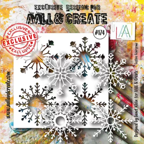 AALL and Create - Schablone 6x6 Inch "Festive Foursome "Stencil