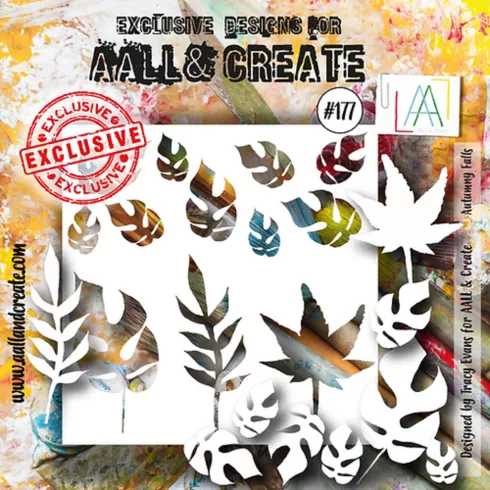 AALL and Create - Schablone 6x6 Inch "Autumny Falls "Stencil