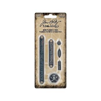 Tim Holtz - Idea Ology - Metalletiketten "Word Plaques + Tags"