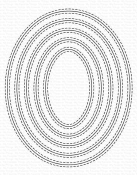 My Favorite Things - Stanzschablone "Inside & Out Stitched Oval STAX" Die-namics