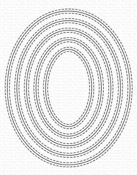 My Favorite Things - Stanzschablone "Inside & Out Stitched Oval STAX" Die-namics