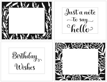 The Crafters Workshop - Layered Schablone 8x11 Inch "Peonies Frames" Stencil