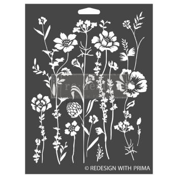 Re-Design with Prima - Schablone "Meadow Bloom" Stencil 