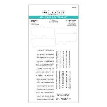 Spellbinders - Stempelset & Stanzschablone "Snowflake Wishes" Clear Stamps & Dies