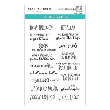Spellbinders - Stempelset "Dancin' Halloween Sentiments" Clear Stamps