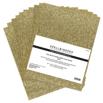 Spellbinders - Schaumstoffplatten Glitzer "Gold" Glitter Foam Sheets