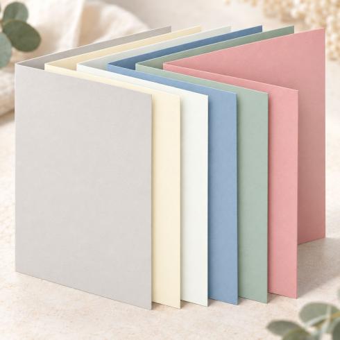 Sortiment "Lieblingsfarben" 30x Faltkarten in 6 Farben DIN B6 - farbig sortiert